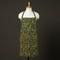 Green - hand batik cotton apron with pocket 72 - handcrafted