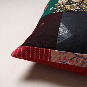 Handcrafted Patchwork Cushion Cover (16 x 16 in) 23