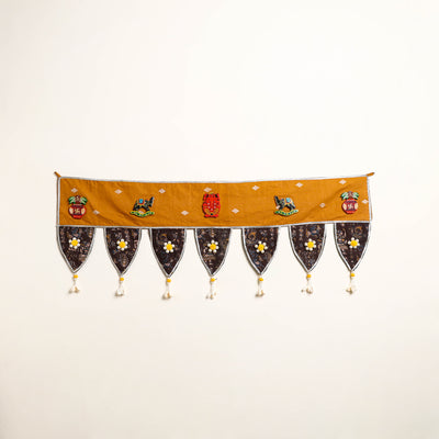 Handmade Shell Work Fabric Toran for Home Decor