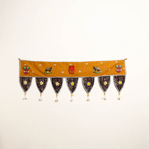 Handmade Shell Work Fabric Toran for Home Decor