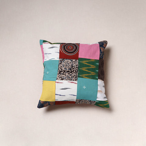 Handcrafted Patchwork Cushion Cover (16 x 16 in) 24