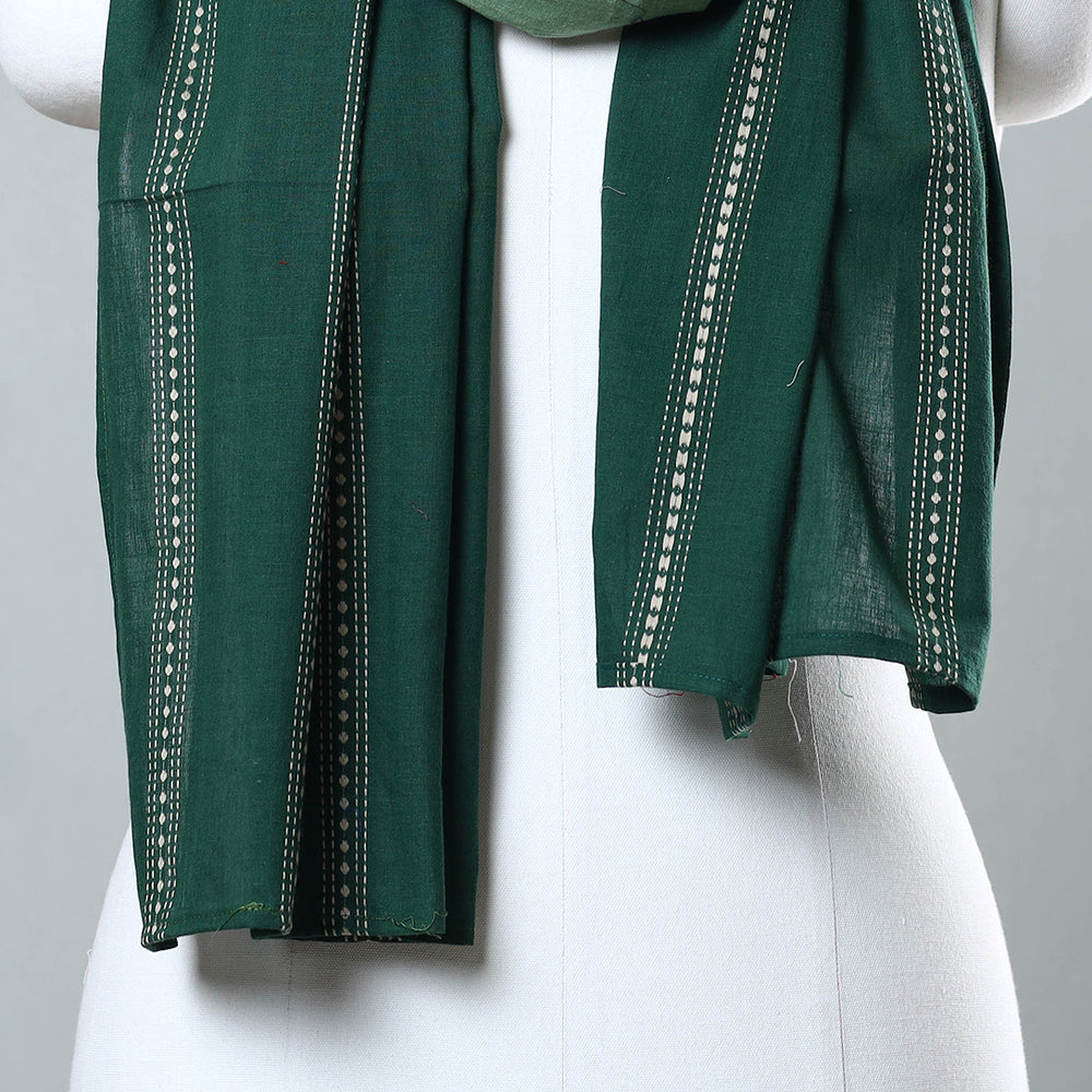 Green - Jacquard Patchwork Cotton Stole 68