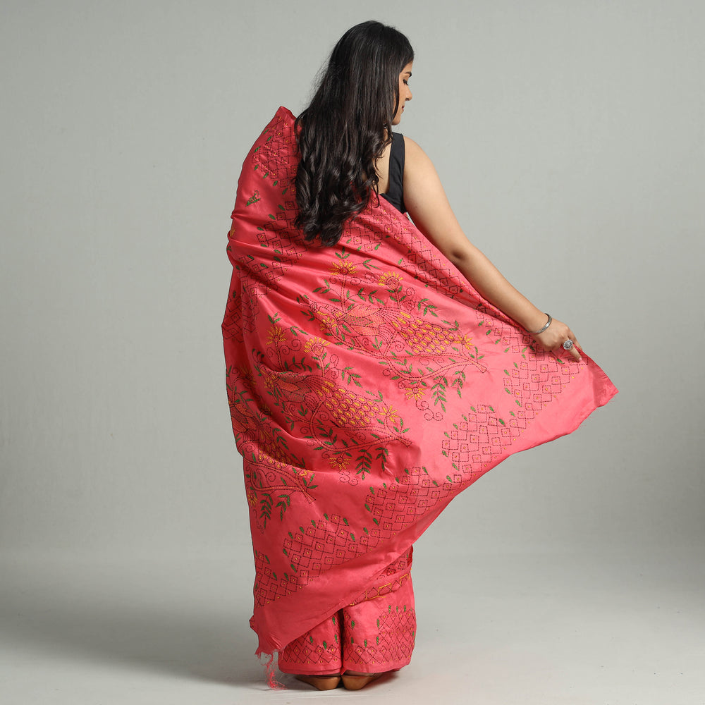 Kantha Embroidery Saree 