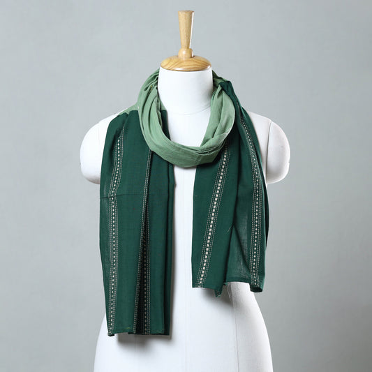 Green - Jacquard Patchwork Cotton Stole 68