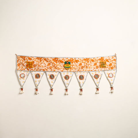 Handmade Shell Work Fabric Toran for Home Decor