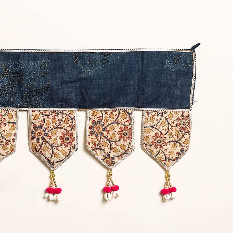 Handmade Shell Work Fabric Toran for Home Decor