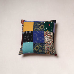 Handcrafted Patchwork Cushion Cover (16 x 16 in) 25
