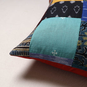 Handcrafted Patchwork Cushion Cover (16 x 16 in) 25