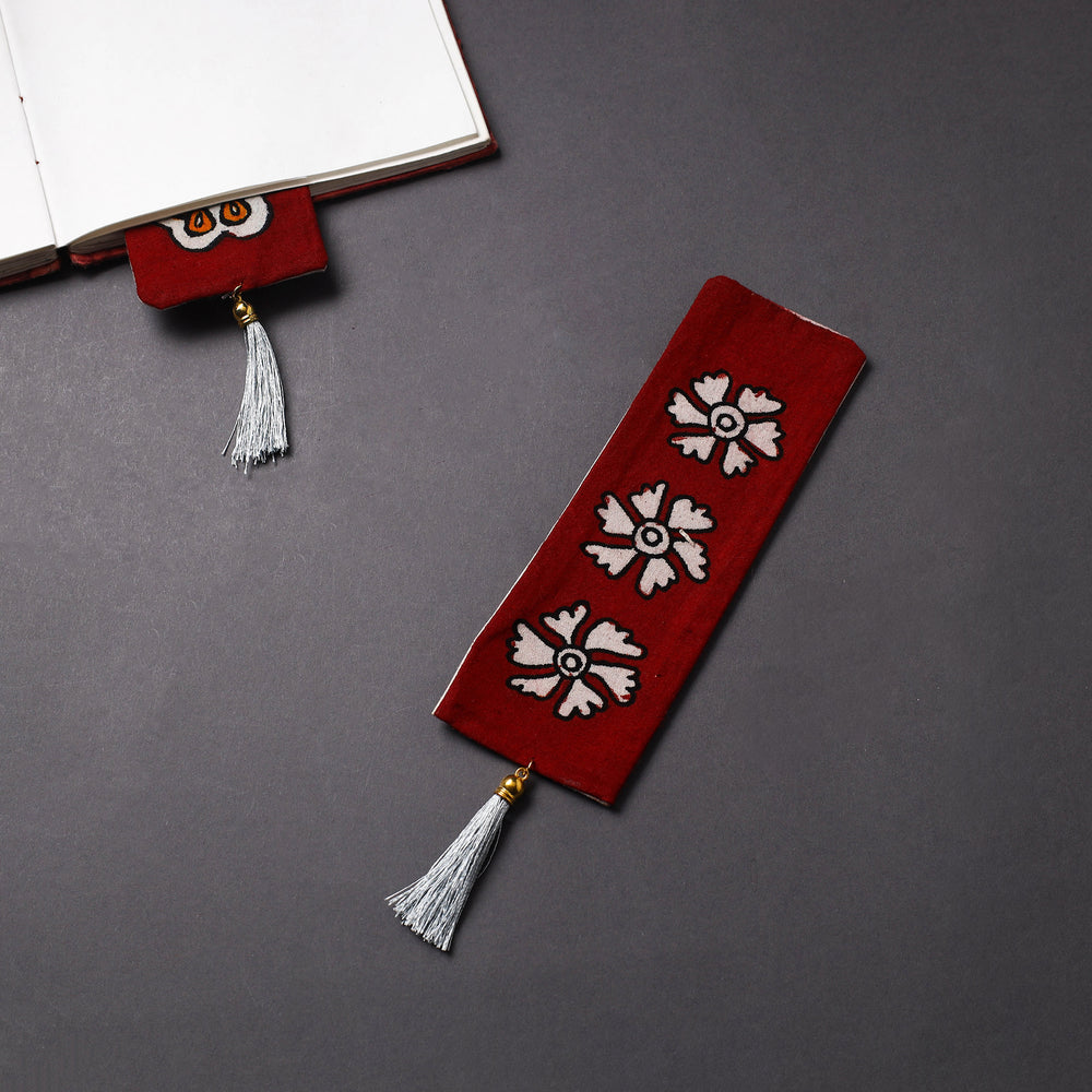 Handpainted Fabric Bookmark With Tassel 06