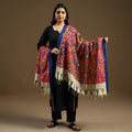 Pen Work Mangalagiri Cotton Handpainted Kalamkari Dupatta