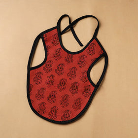 Red Handmade Cotton Baby Bib