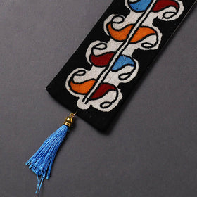 Handpainted fabric bookmark with tassel 07 - handcrafted