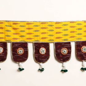 Handmade Shell Work Fabric Toran for Home Decor