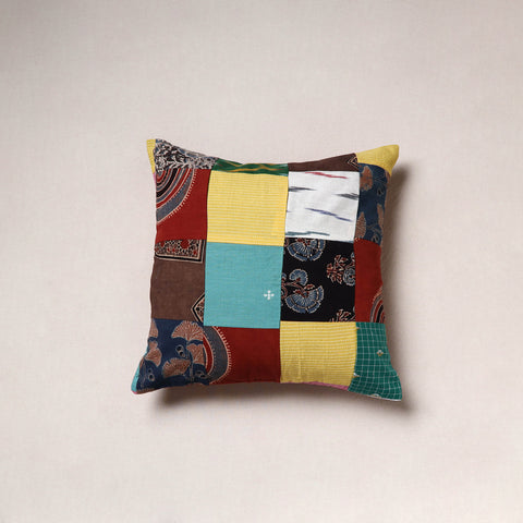 Handcrafted Patchwork Cushion Cover (16 x 16 in) 27