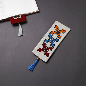 Handpainted fabric bookmark with tassel 10 - handcrafted