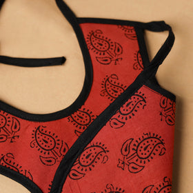 Red Handmade Cotton Baby Bib