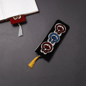 Handpainted fabric bookmark with tassel 13 - handcrafted