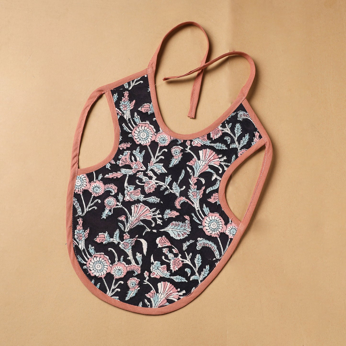 Black Handmade Cotton Baby Bib