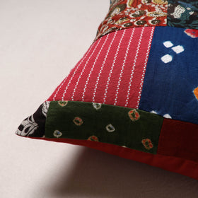 Handcrafted Patchwork Cushion Cover (16 x 16 in) 29