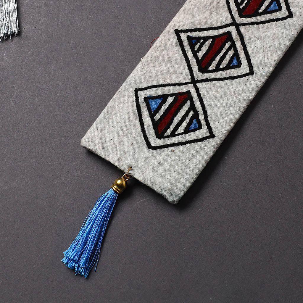 Handpainted Fabric Bookmark With Tassel 15