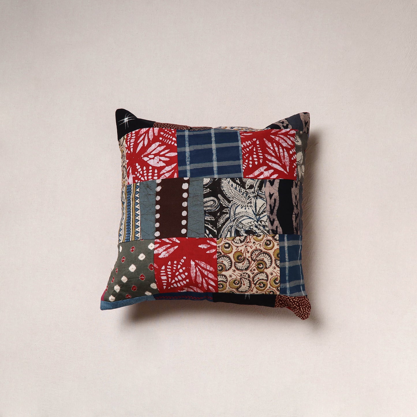 Handcrafted Patchwork Cushion Cover (16 x 16 in) 30