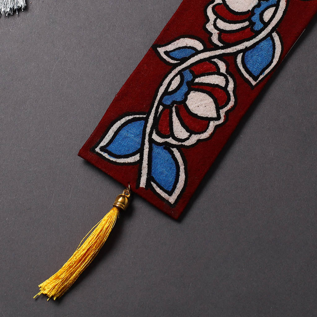 Handpainted Fabric Bookmark With Tassel 19