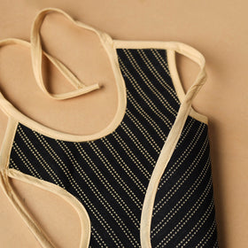 Black Handmade Cotton Baby Bib