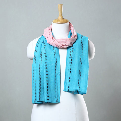 Multicolor - jacquard patchwork cotton stole 85