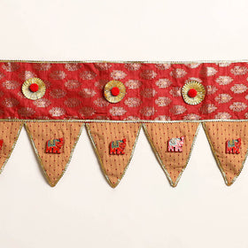 Handmade Shell Work Fabric Toran for Home Decor