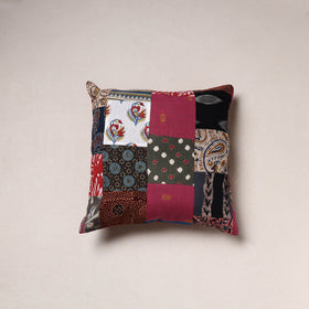 Handcrafted Patchwork Cushion Cover (16 x 16 in) 34