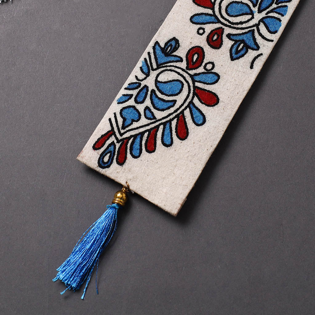 Handpainted Fabric Bookmark With Tassel 23