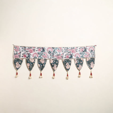 Handmade Shell Work Fabric Toran for Home Decor