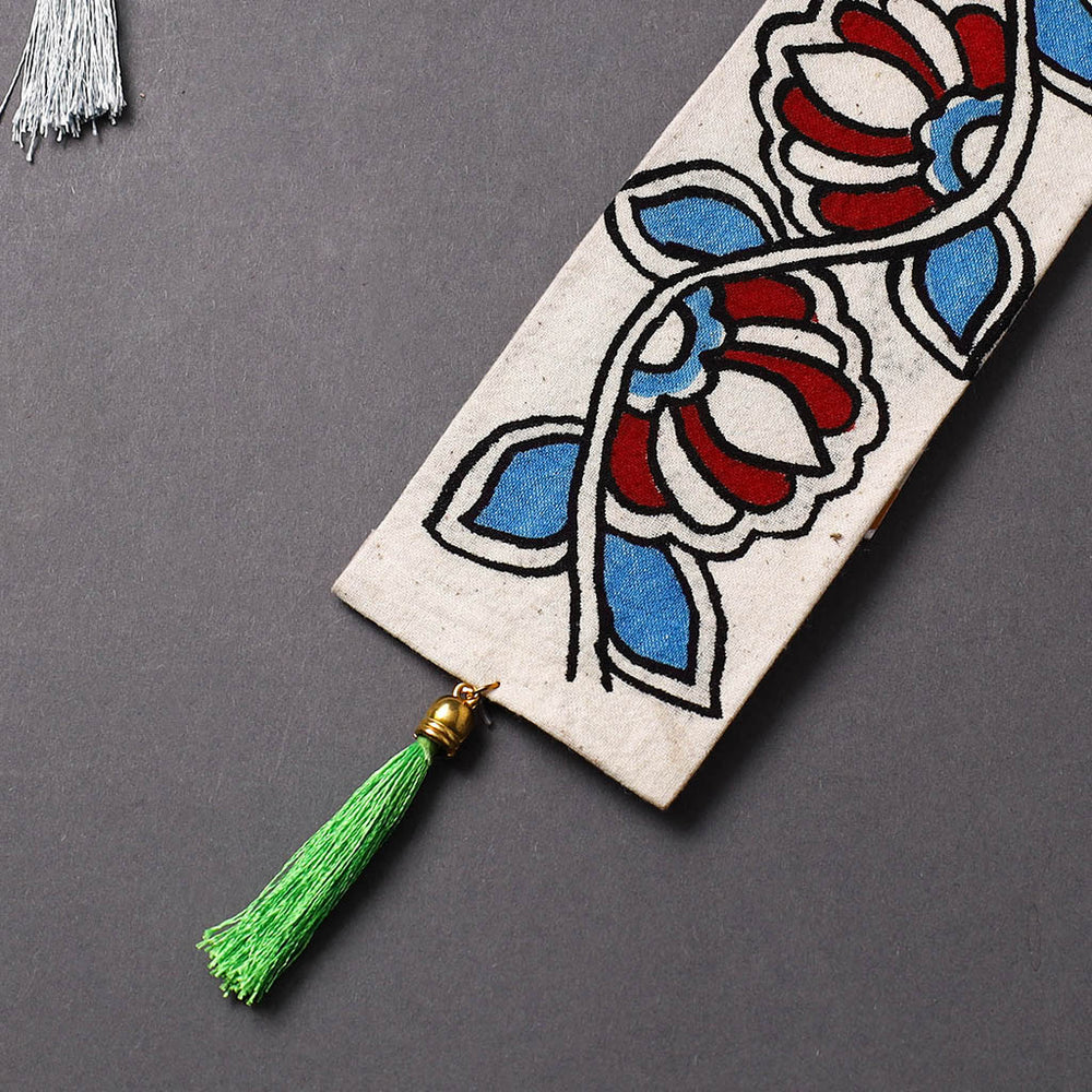 Handpainted Fabric Bookmark With Tassel 24