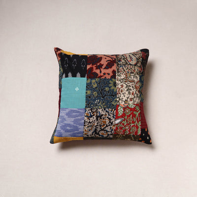 Handcrafted Patchwork Cushion Cover (16 x 16 in) 35