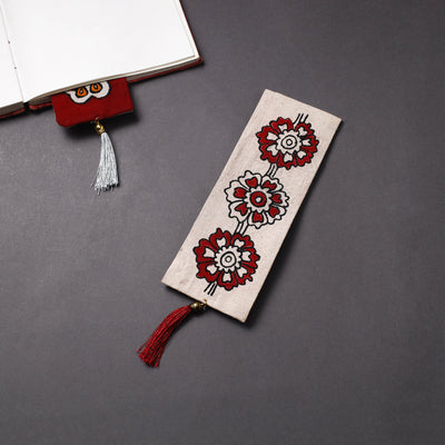 Handpainted Fabric Bookmark With Tassel 25