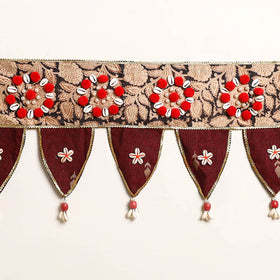 Handmade Shell Work Fabric Toran for Home Decor