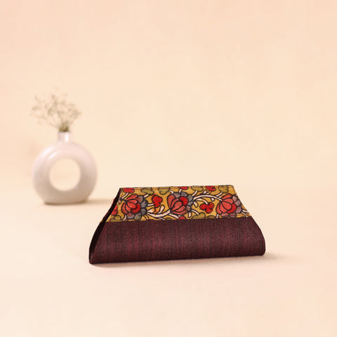 Srikalahasti kalamkari handpainted clutch by dwaraka plus