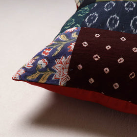 Handcrafted Patchwork Cushion Cover (16 x 16 in) 36