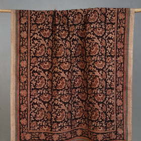 Maroon - Handloom Cotton Natural Dyed Block Print Pedana Kalamkari Towel 12