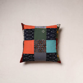 Handcrafted Patchwork Cushion Cover (16 x 16 in) 37
