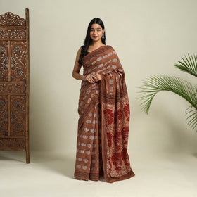 Buy Bindaas Art Natural Dyed Cotton Block Print Saree