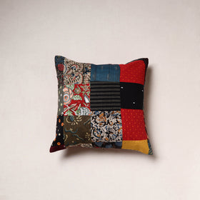 Handcrafted Patchwork Cushion Cover (16 x 16 in) 38