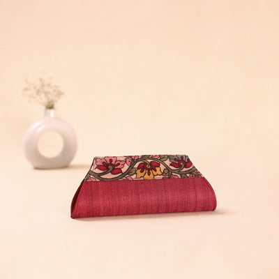 Srikalahasti Kalamkari Handpainted Clutch by Dwaraka Plus 02