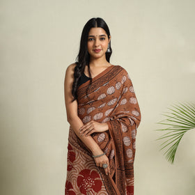 Buy Bindaas Art Natural Dyed Cotton Block Print Saree