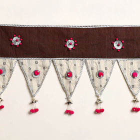 Handmade Shell Work Fabric Toran for Home Decor