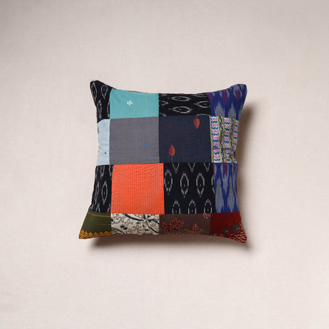 Handcrafted Patchwork Cushion Cover (16 x 16 in) 39