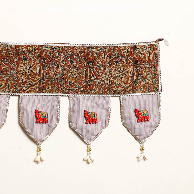 Handmade Shell Work Fabric Toran for Home Decor