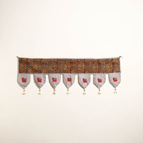 Handmade Shell Work Fabric Toran for Home Decor