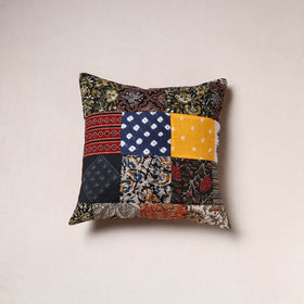 Handcrafted Patchwork Cushion Cover (16 x 16 in) 41