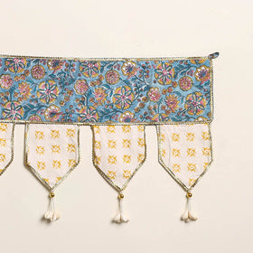 Handmade Shell Work Fabric Toran for Home Decor